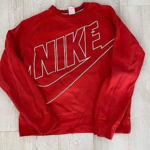 Mens Red Nike Crew Neck